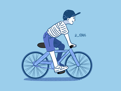 Ride my Bicycle art design draw drawing flatcolour illustration lineart simple
