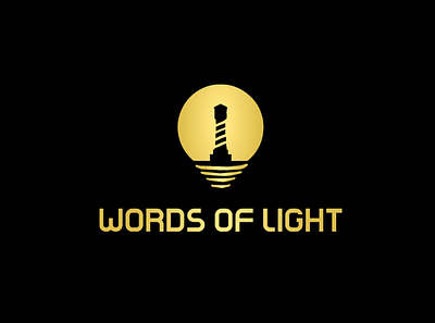 Words of Light - Logo for Website brand design branding christian design gradient harbor lamp logo logo design logotype peace relief religion religious website website logo