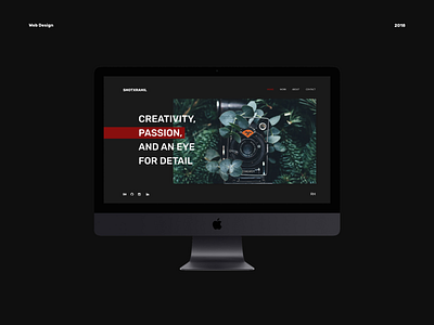 Photography Website branding design minimal typography ui ux web
