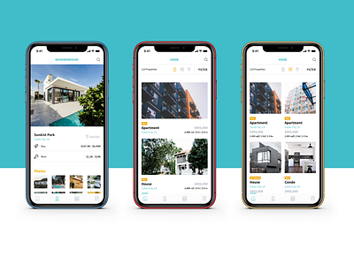 Real Estate | Beach Theme | App Design