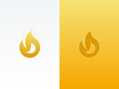 Fire Icon booleans clean gold icon