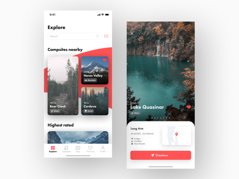 Campsite Finder App & Debut by Micah Mones on Dribbble