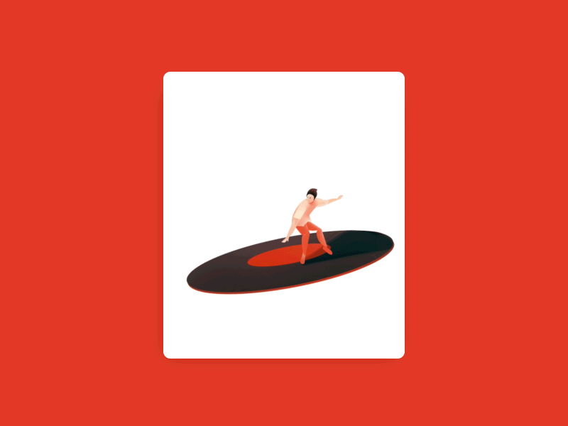 Music Surfing animation app branding design illustration