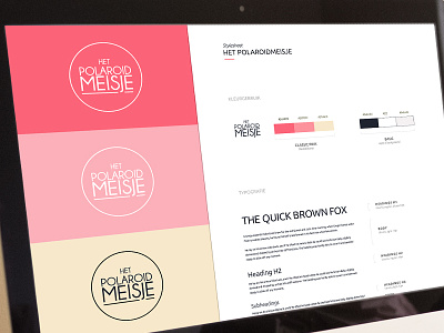 Het Polaroidmeisje - brand amsterdam brand design brand guide brandguide logo design pink branding pink logo