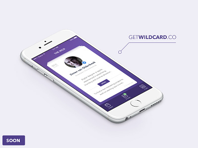 Working on a new version for iOS and... Android! app ui card layout card ui cards ios purple app ui card ui card layout ui design app