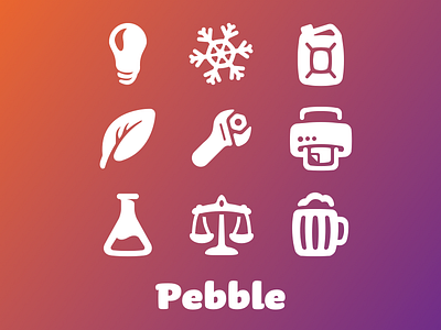 Pebble preview 3 beer bulb fuel icon labs leaf pack print scales set snow wrench