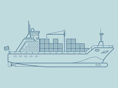 Container Ship container illustration line art ship sketch