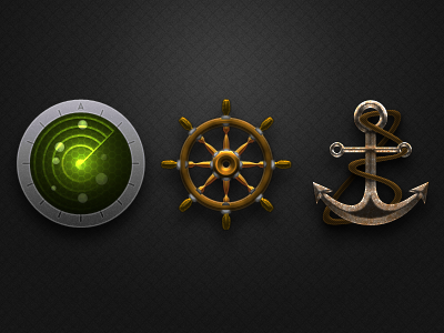 Nautical Icons 128px anchor iconssom marine nautical radar rudder