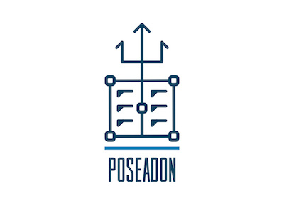 Shipping logo container logo poseidon shipping trident