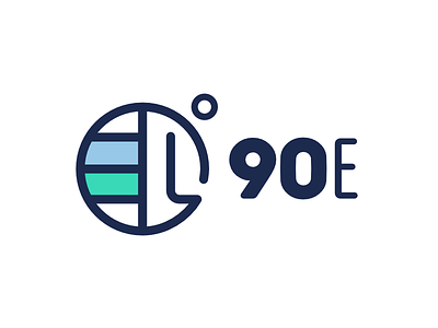 90East logo earth globe logo