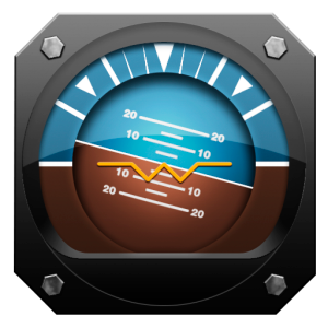 Artificial horizon icon instrument plane