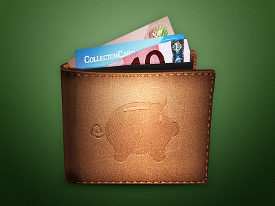 Wallet collector icon illustration money wallet