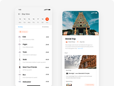 Trip Planner adobexd android design ios mobile trip trip planner ux ui vacation