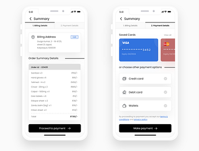 Payment Screens adobe xd android app design ios minimal ui