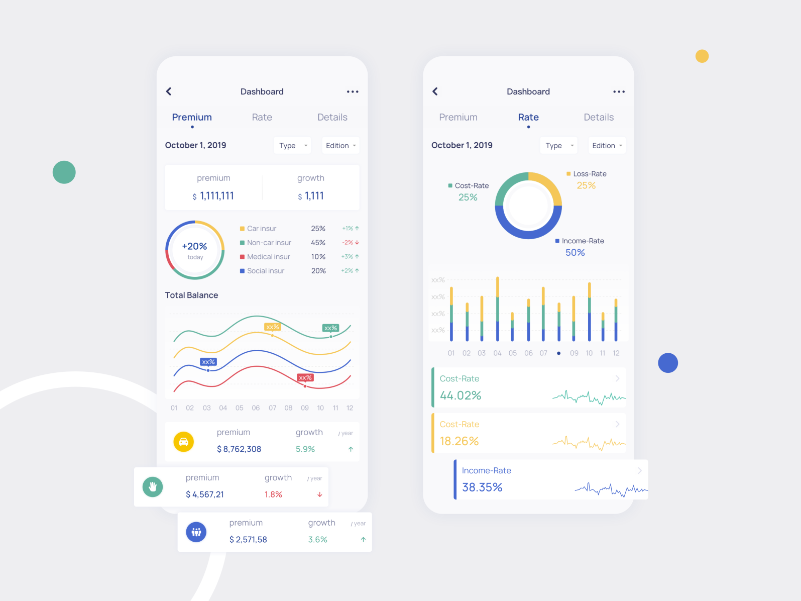 mobile app-insurance data by Celia Qiu on Dribbble