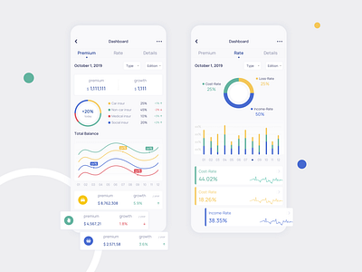 mobile app-insurance data app design ui