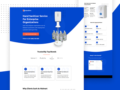 Landing Page for Hand Sanitation Service corona covid landing page ui webdesign