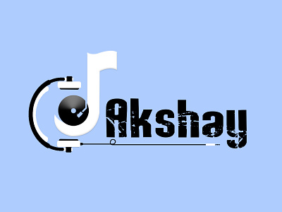 Dj Akshay Logo design illustration logo vector