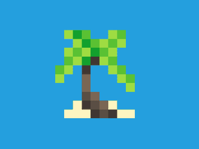 Palm icon pixel art