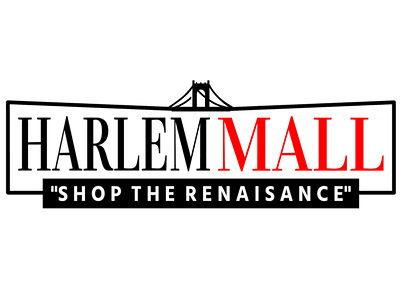 Harlem Mall logo, Made With slides branding design google apps google product google slides google slides template harlem harlem new york illustration logo new york simple designs typography