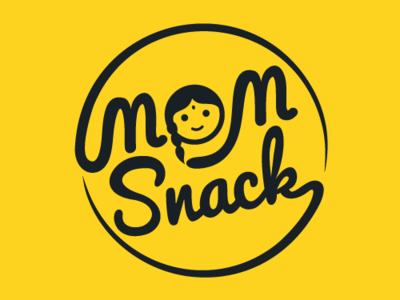 Momsnack branding design illustration logo typography vector