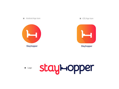 Stayhopper Branding app branding design icon illustration vector