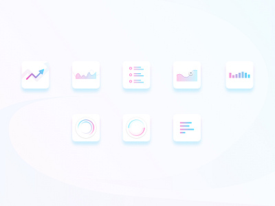 Charting Icons blue chart icons charting minimal minimal white icons trading violet white icons