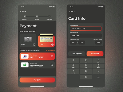 Daily UI #002 | Credit Card Checkout checkout daily ui challenge dailyui dark figma interface mobile app design ui ux