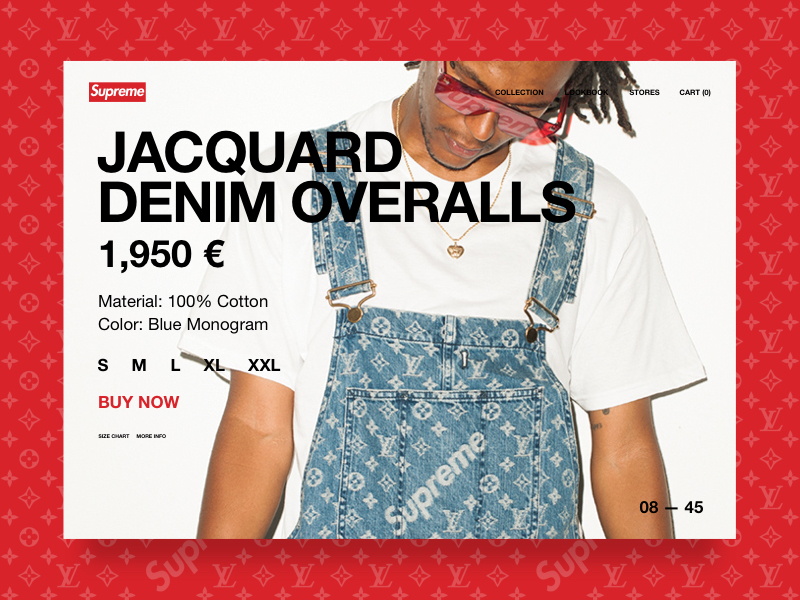 Supreme x Louis Vuitton - Product Detail Page by Oliver Bronsky