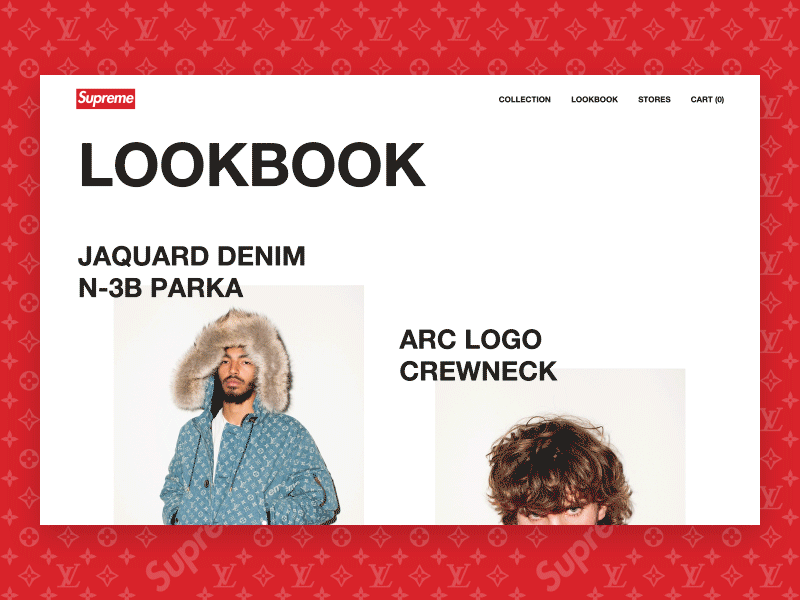 Supreme x Louis Vuitton - Product Detail Page by Oliver Bronsky for HY.AM  STUDIOS on Dribbble