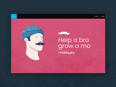 Movember is here! 2d amsterdam animation awareness beard illustration moustache responsive design scrolling vector webdesign