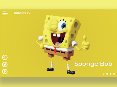 Spongebob kids tv cartoons children graphics kids spongebob ui website
