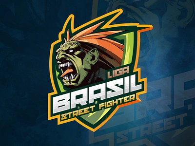 Liga Brasil Street Fighter Logo branding brazil capcom championships e sports esports graphic design logo streetfighter カプコン