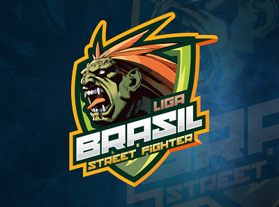 Liga Brasil Street Fighter Logo branding brazil capcom championships e sports esports graphic design logo streetfighter カプコン