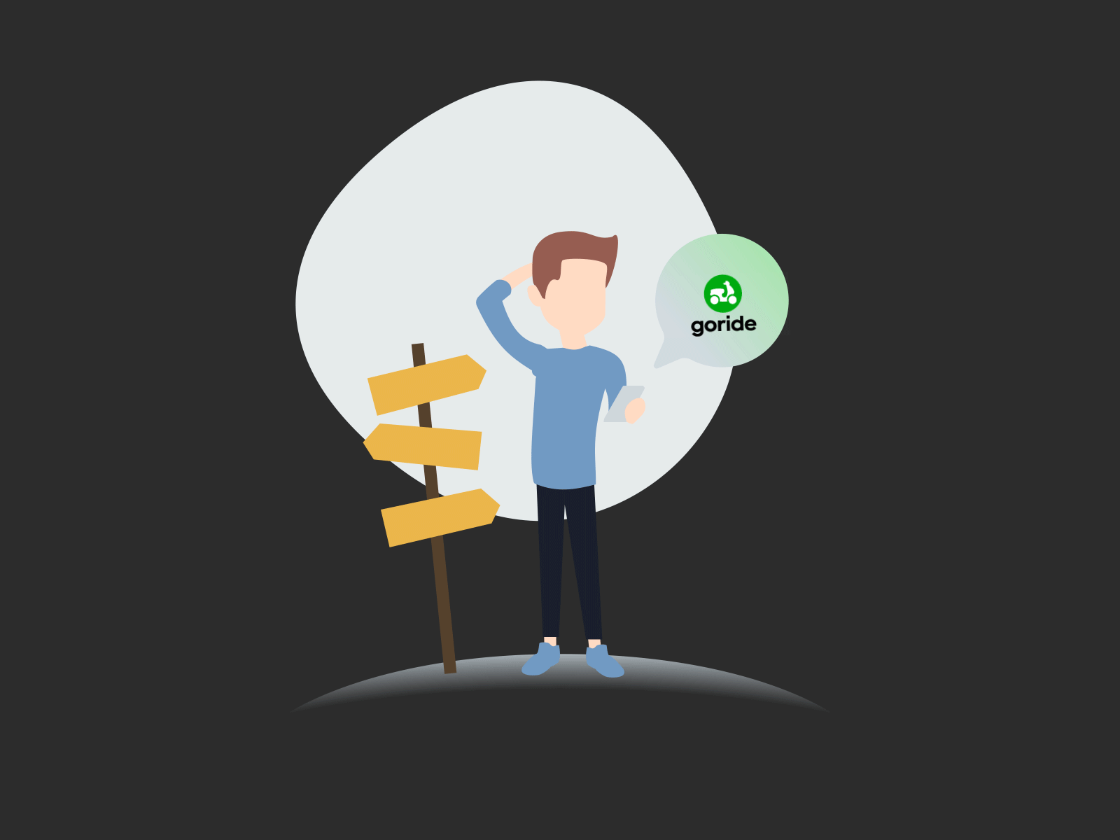 Waiting Driver animation app design flat gojek grab icon illustration illustrator ui vector