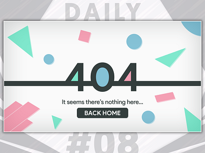 Daily UI Challenge #008 - 404 Page 404 404 error page 404 page abstract design daily 100 challenge daily ui dailyui design graphic design ui ux web design