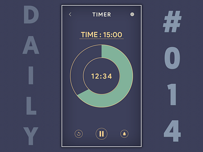 Daily UI Challenge #014 - Countdown Timer abstract design countdown countdown timer daily 100 challenge daily ui dailyui illustration timer timer app ui ux