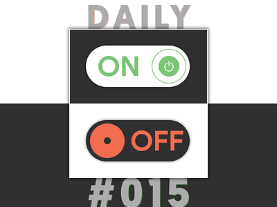 Daily UI Challenge #015 - On/Off Switch button button design daily 100 challenge daily ui dailyui design graphic design illustration onoff onoff switch ui ux