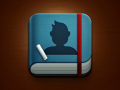 Chalkable App 1024 512 app book chalk chalkable icon ios iphone mobile paper retina texture wood