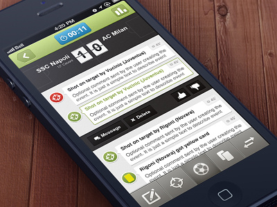 Foooblr App Design 2x @2x app design foooblr football ios iphone menu mobile play retina seed soccer ui
