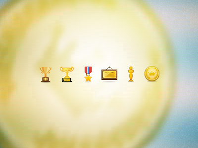 Trophies 2 32 32px gold icon icons small
