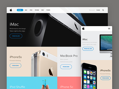 Apple Store redesign LIVE apple concept ecommerce flat imac ipad iphone minimal redesign store ui