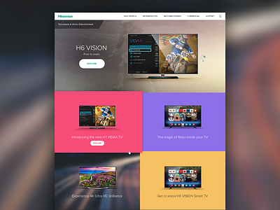 TV Category Page ecommerce estore flat gallery minimal tv