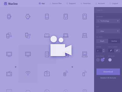 Nucleo Quick Tour icon icons nucleo svg video