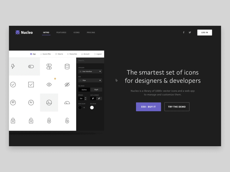 Introducing Nucleo app homepage icon icons launch nucleo web