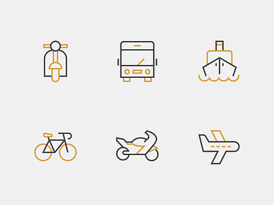 Nucleo - Transportation Icons bike boat bus icon icons transport vehicle vespa