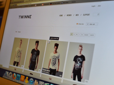 Twinne.com design gallery minimal page simple thumbnail twinne ui white