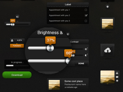 Tooltip set 3d app dark modal texture tooltip ui window