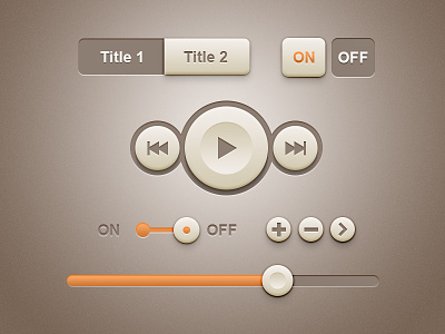 (Free) Coffee @2x iPhone controllers 2x @2x bar buttons.button coffee controller ios iphone menu mobile off on play progress retina switch video