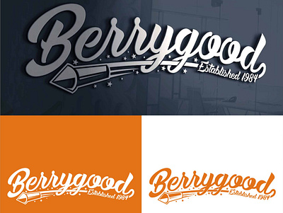 berrygood design fireworks logo typogaphy